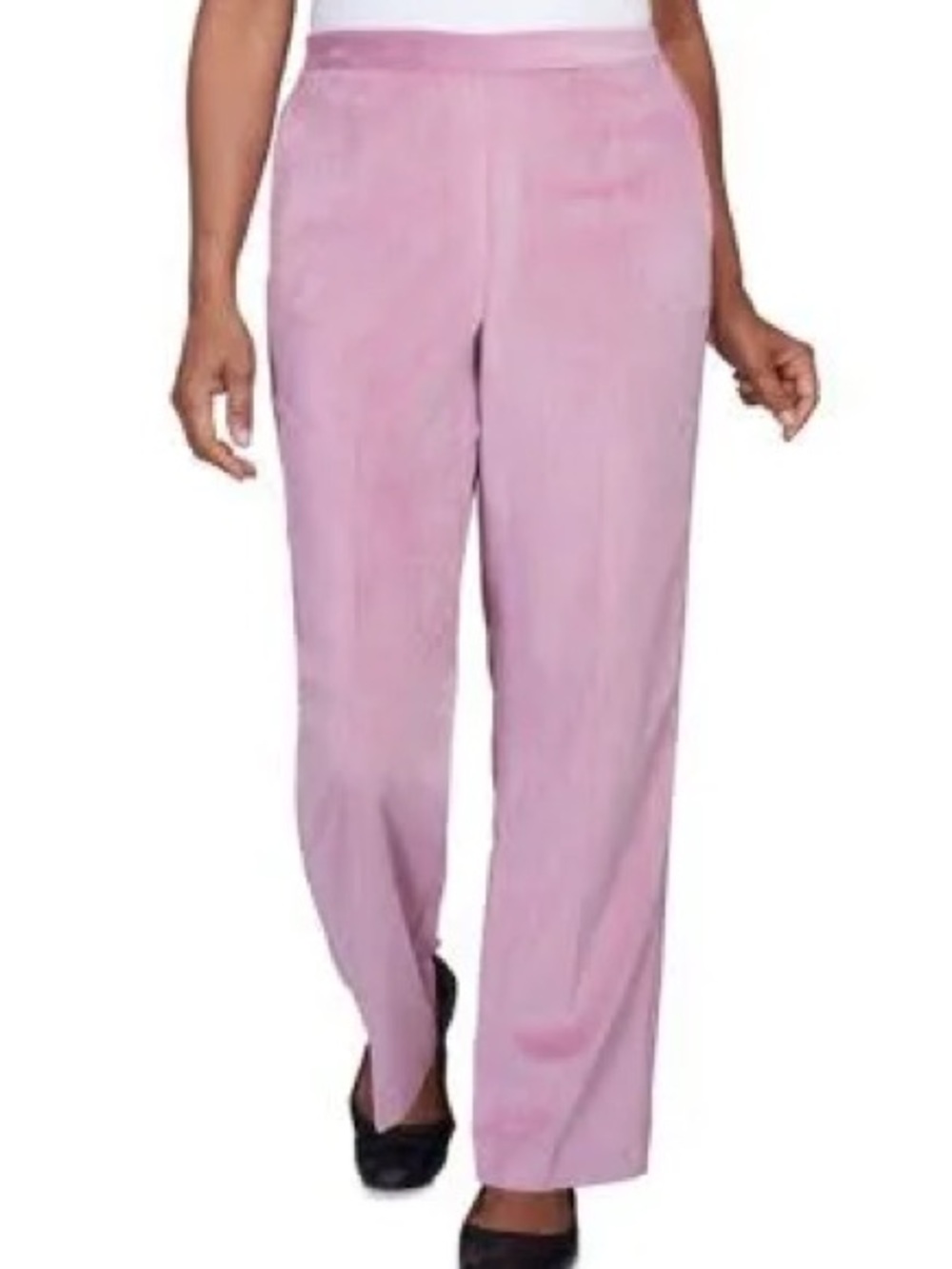 Alfred Dunner: 18, NWT, Straight-Leg Women’s corduroy Pants in Soft Rose Pink